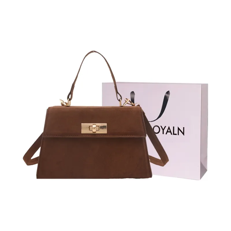 LOUIS ROYALN PU Shoulder Bag Regular Unisex Black/Red/Dark Brown/Light Brown-5