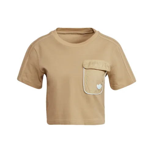 Adidas Originals Crop Tops Women's Khaki
