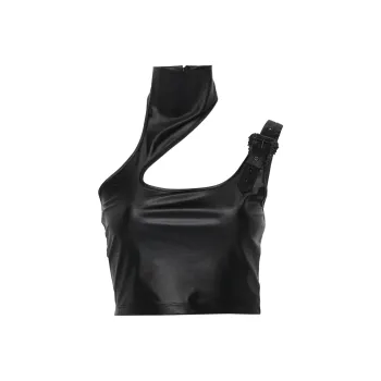 VERSACE JEANS COUTURE Buckle-embellishment Cropped Top