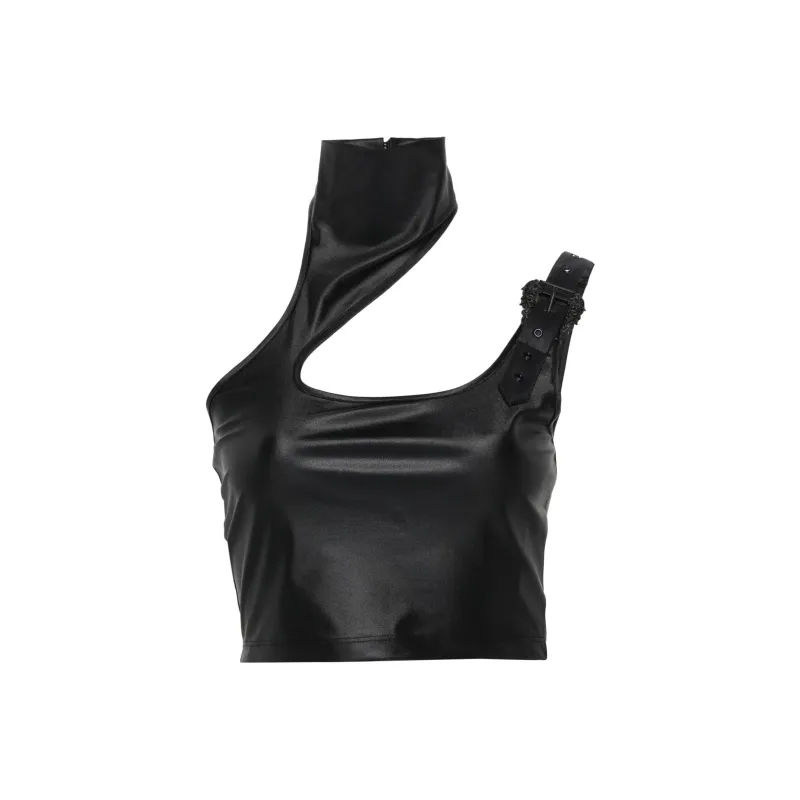 VERSACE JEANS COUTURE Buckle embellishment Cropped Top-0