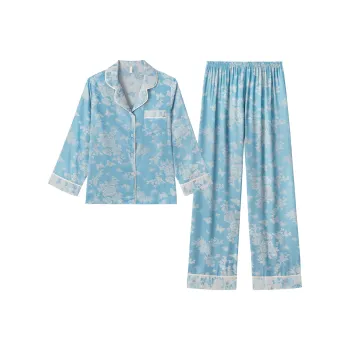 Shanghai Story Pajama Set Women's Emerald Blue