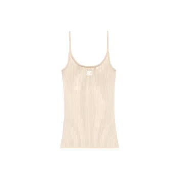 COURREGES Reedition Knit Tank Top 'Heritage White'
