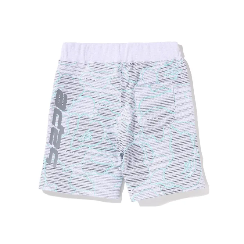 Bape Text Code Camo Sweat Shorts-3