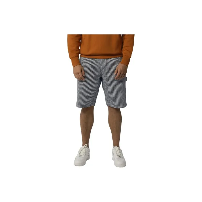 Dickies Hickory Stripe Relaxed Fit Carpenter Shorts Casual Shorts Men's Blue-0