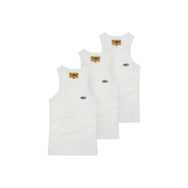Corteiz Bolo Essentials Tank Top 3 Pack 'White'-0
