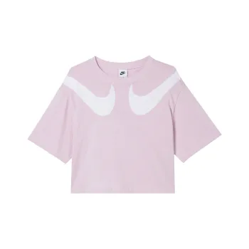 Nike Sportswear Swoosh Women's Cropped Crewneck T Shirt Pink
