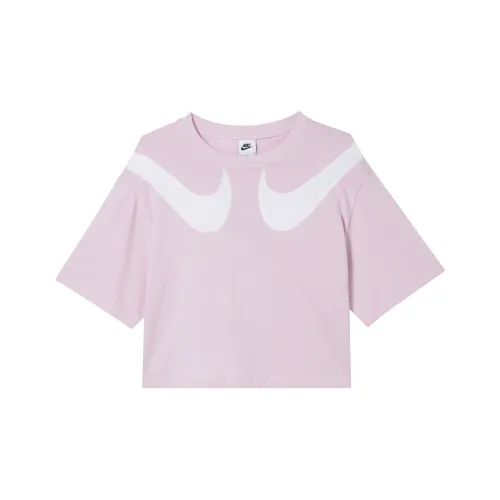 Nike Sportswear Swoosh Women's Cropped Crewneck T Shirt Pink