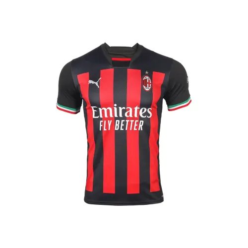PUMA AC Milan Soccer Jerseys Men Black Orange Red