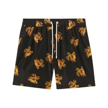 PALM ANGELS Burning Monogram Swim Shorts