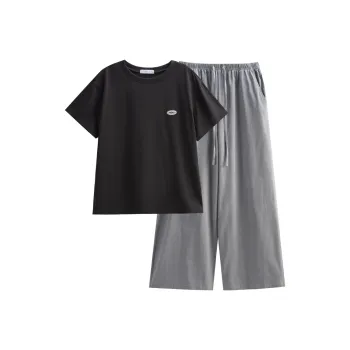 Same Language Pajama Set Women's Crimson Ink · Cool Moon Gray