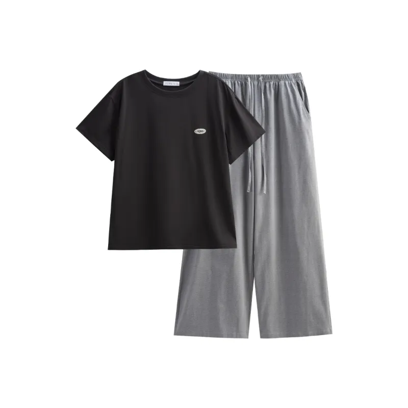 Same Language Pajama Set Women's Crimson Ink · Cool Moon Gray-0