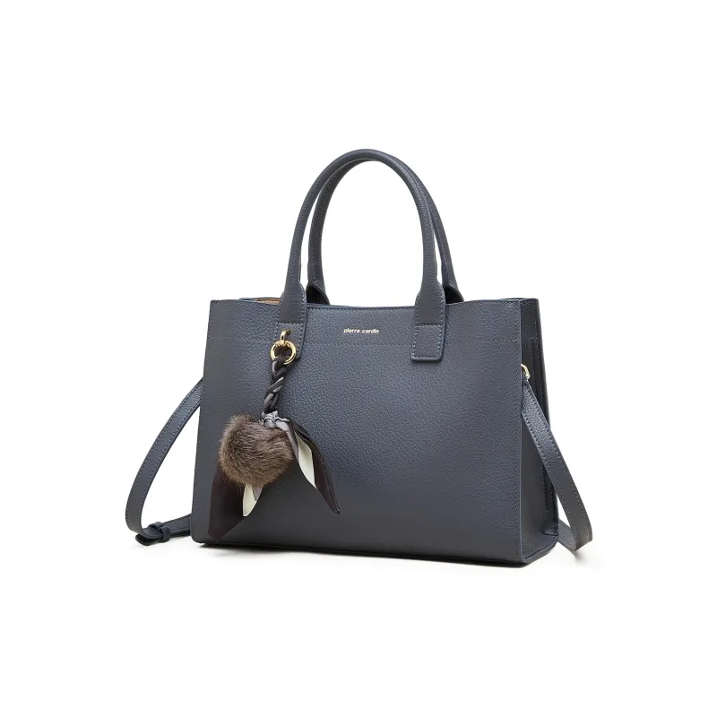 PIERRE CARDIN Split Cow Leather Handbag, Shoulder Bag, Crossbody Bag Regular Women's Blue/Beige/Milk Tea-0