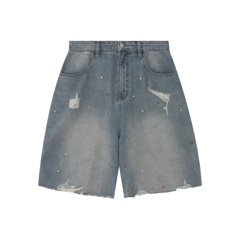 F426 Denim Shorts Unisex-5