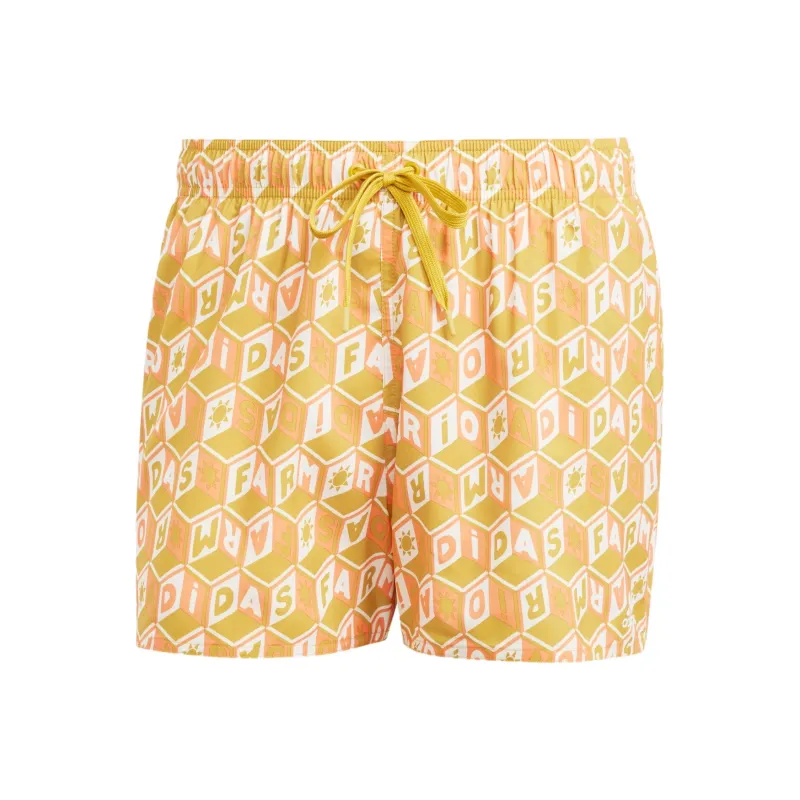 Adidas Farm Rio 3-Stripes Clx Swim Shorts Swimming Shorts Men's Yellow-0