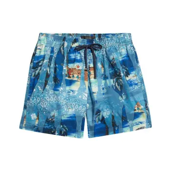 AMIRI Bandana Bleach Swim Trunk