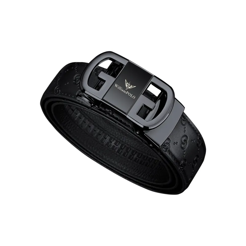 WilliamPOLO Cow Leather Belts Men's 3.5cm Width-1