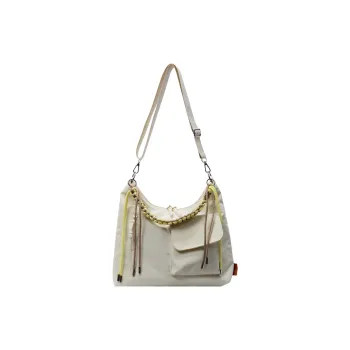 DCLOUD Canvas Tote Canvas Bag, Shoulder Bag Regular Women's Ecru/Black