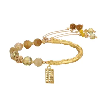 TENGXUNSHIPINCAOCHANGDI 'Qing Yu Nian' Season 2, Fan Sizhe, Wealth, Half Bangle Beaded Bracelet Lanyards