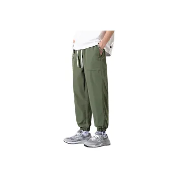 RENBEN Casual Pants Unisex Army Green