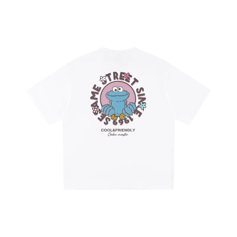 SESAME STREET [Cookie Monster Collection] Short Sleeved T Shirts Unisex-2