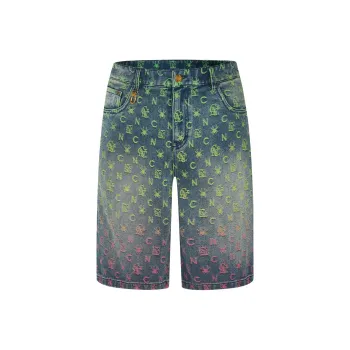 C'N'C Trend Series Denim Shorts Men's Green Pattern