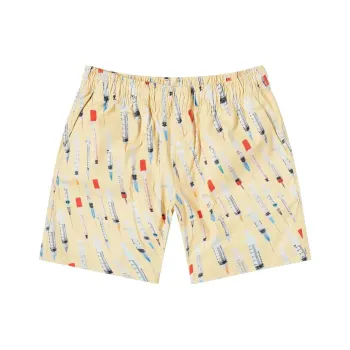 PLEASURES Casual Shorts Men Yellow