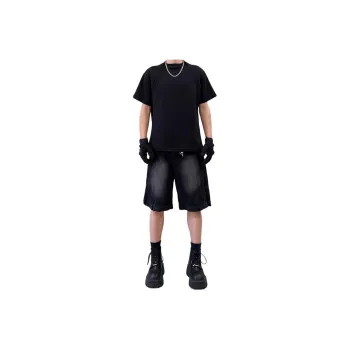 DARK HORSE Denim Shorts Unisex Ink Black
