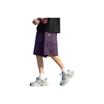 Warrior Huichao Riding The Wind Collection Cargo Shorts Unisex Dark Purple