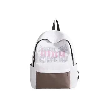 SUN EARTH &U Nylon Fabric Backpack Unisex Pink Letter Version/Red Text Mother Version
