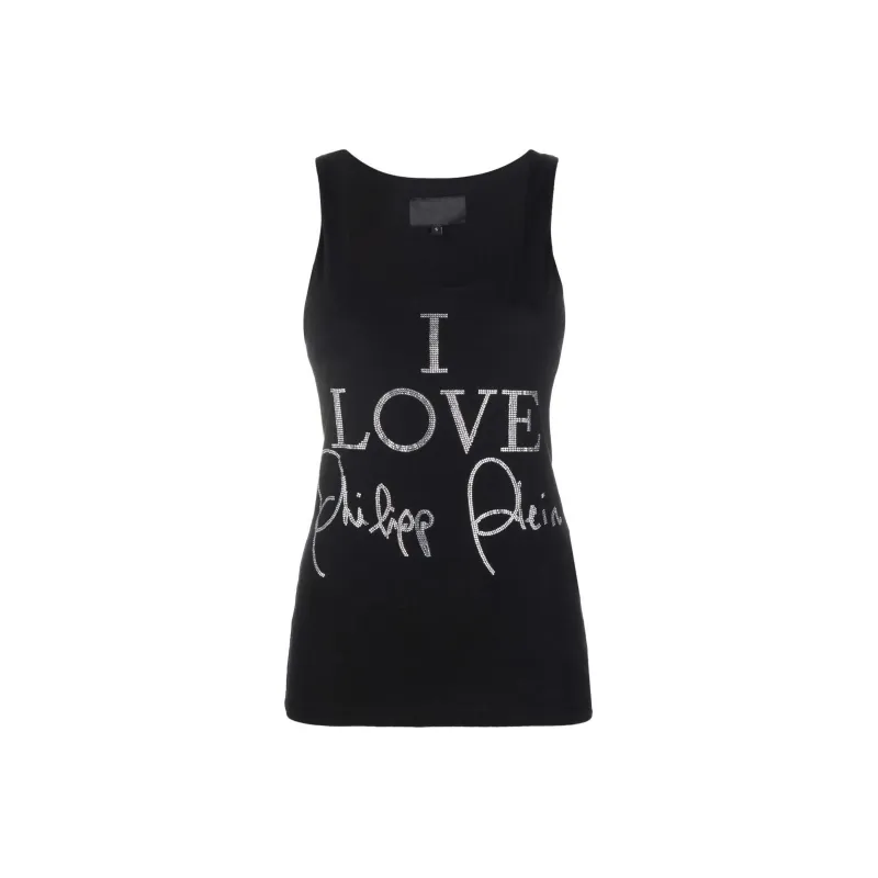 PHILIPP PLEIN Crystal embellished Tank Top-0