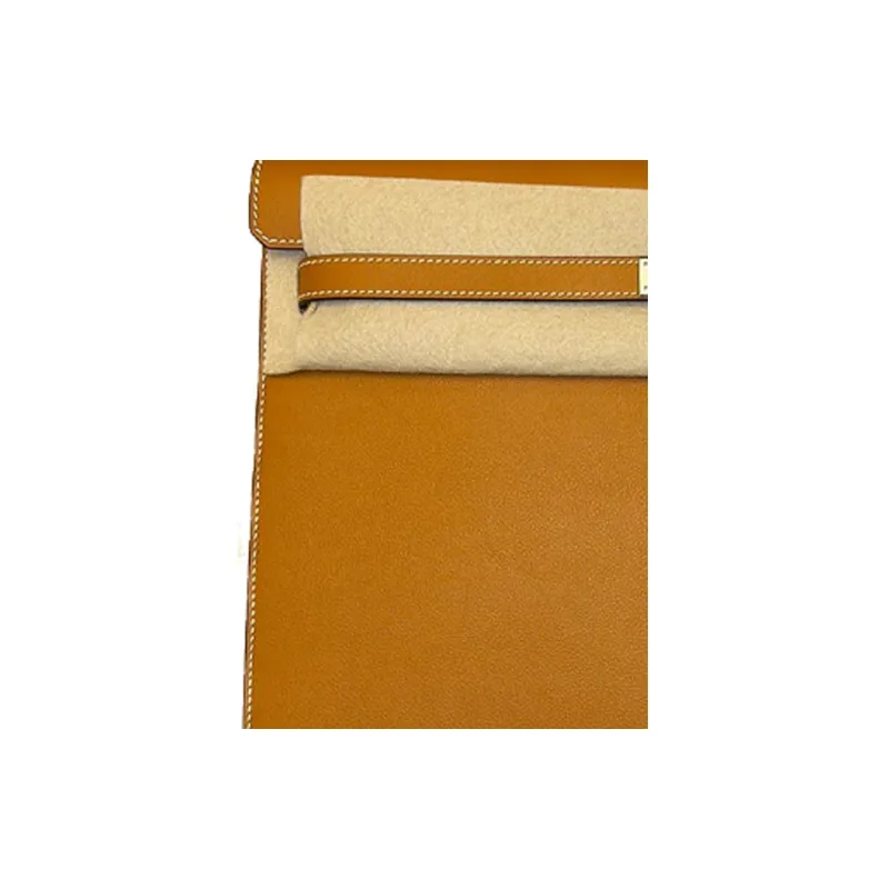 HERMES Kelly Depeches Evercolor Calfskin Business Handbag Men's 1H Toffee Tapioca Gold-1