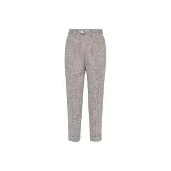 Brunello Cucinelli Chevron Tailored Trousers