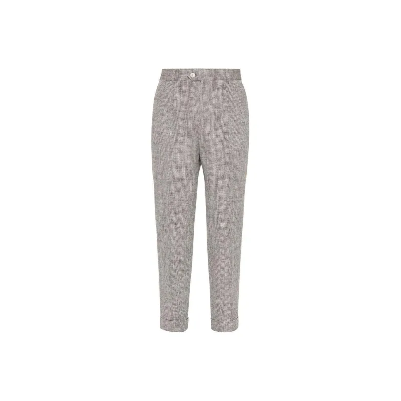 Brunello Cucinelli Tailored Straight Leg Trousers-0