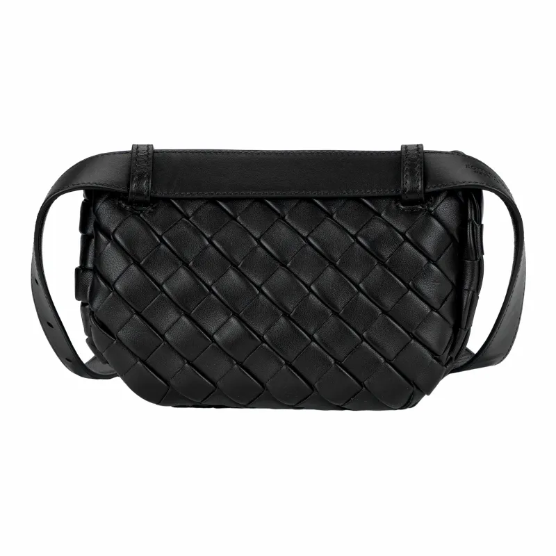 Bottega Veneta Intrecciato Calfskin Fanny Pack Trumpets Men's Dark Green-2