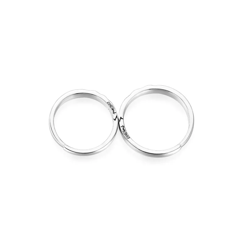 KADER 925 Sterling Silver Rings Unisex Silver White Box-4