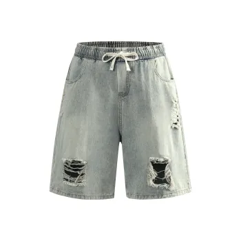 Ghost Mask Denim Shorts Unisex