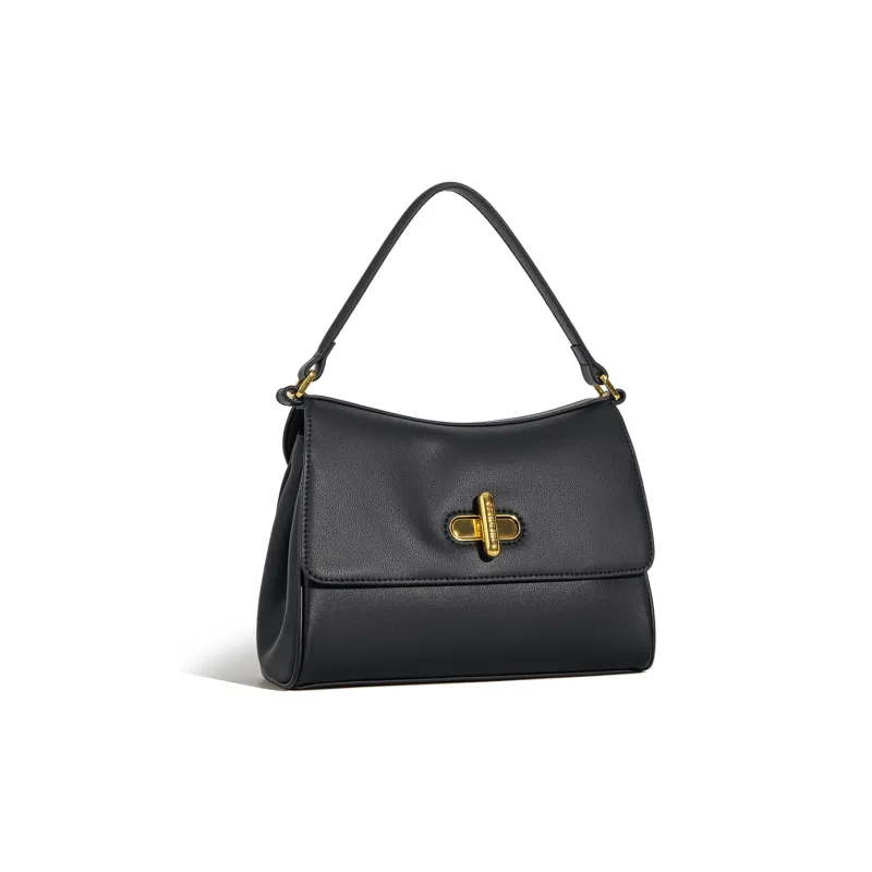 Cthulhu Cow Leather Handbag Medium Size Women's Black-2