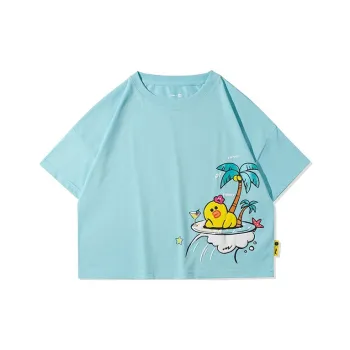 Line Friends X LINING Sports Fashion Collection Crop Tops Women's Pure Blue