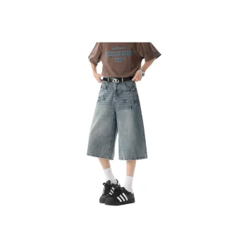 KM Denim Shorts Unisex Blue