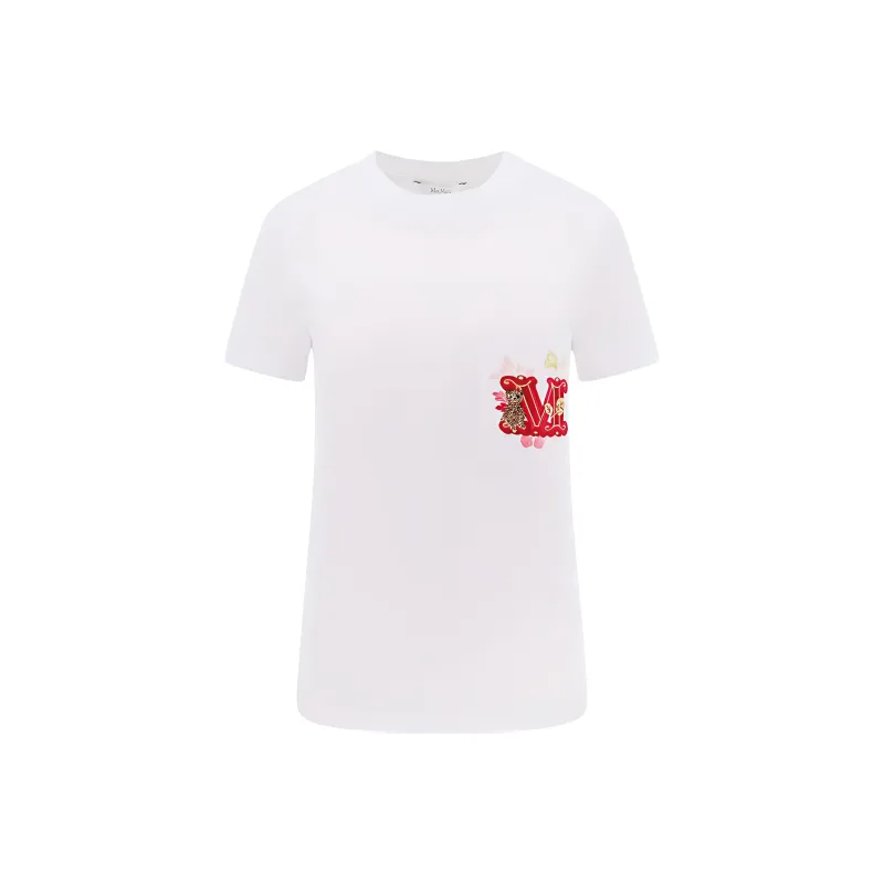 MaxMara Nunzio Logo Embellished Crewneck T Shirt-0