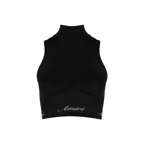 AMIRI Turtleneck Cropped Sleeveless Top 'Black'