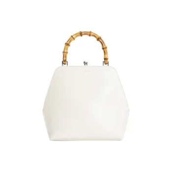 JIL SANDER Goji Calfskin Handbag Small Size Women's White
