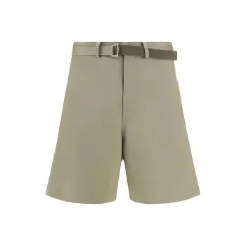 Sacai Belted Wide Leg Shorts