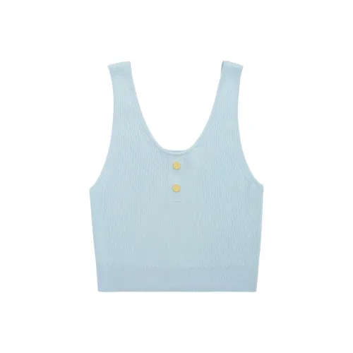 LI NING 1990 LADY L Series Tank Tops Women's Light Umbilical Blue