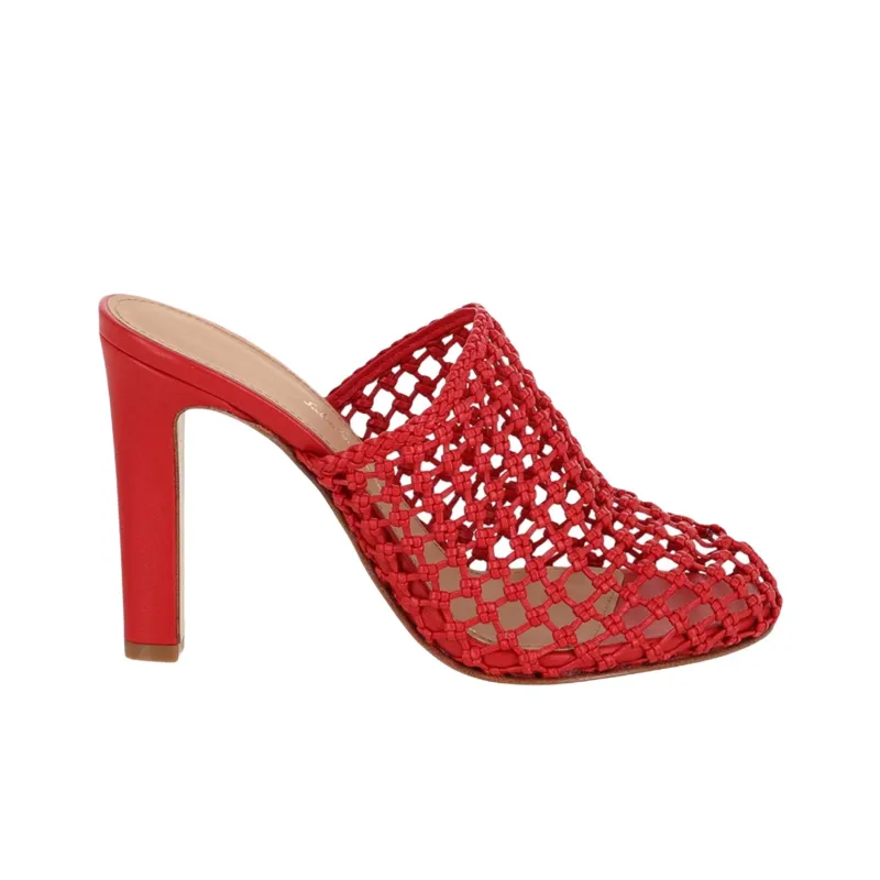 FERRAGAMO Closed Toe Slippers 9.5cm Women's Red-1