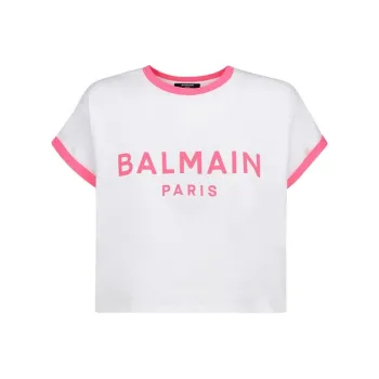 BALMAIN Crop Tops Women's White