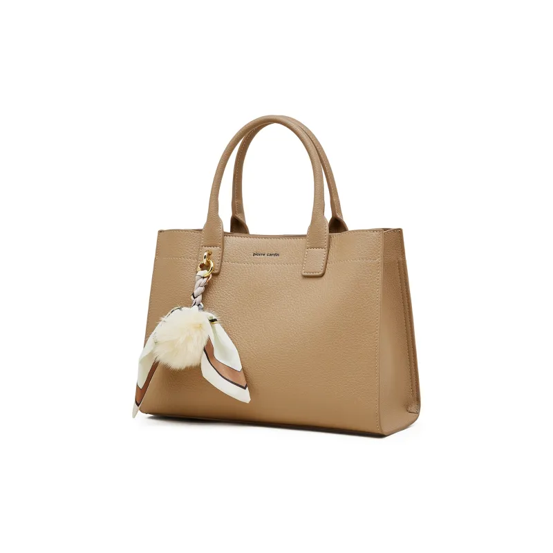 PIERRE CARDIN Split Cow Leather Handbag, Shoulder Bag, Crossbody Bag Regular Women's Blue/Beige/Milk Tea-15
