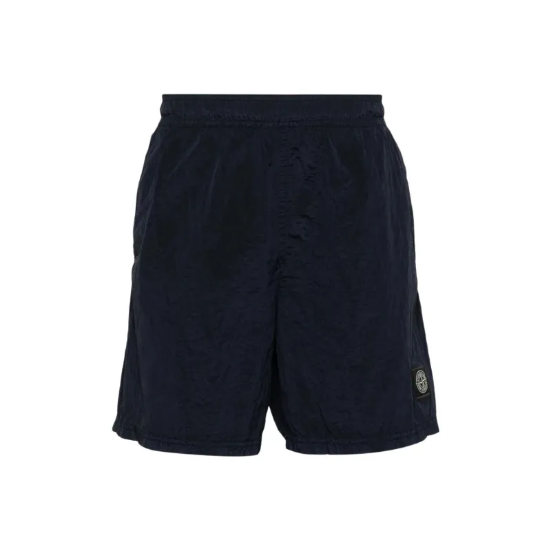 STONE ISLAND Compass Crinkled Shorts-0
