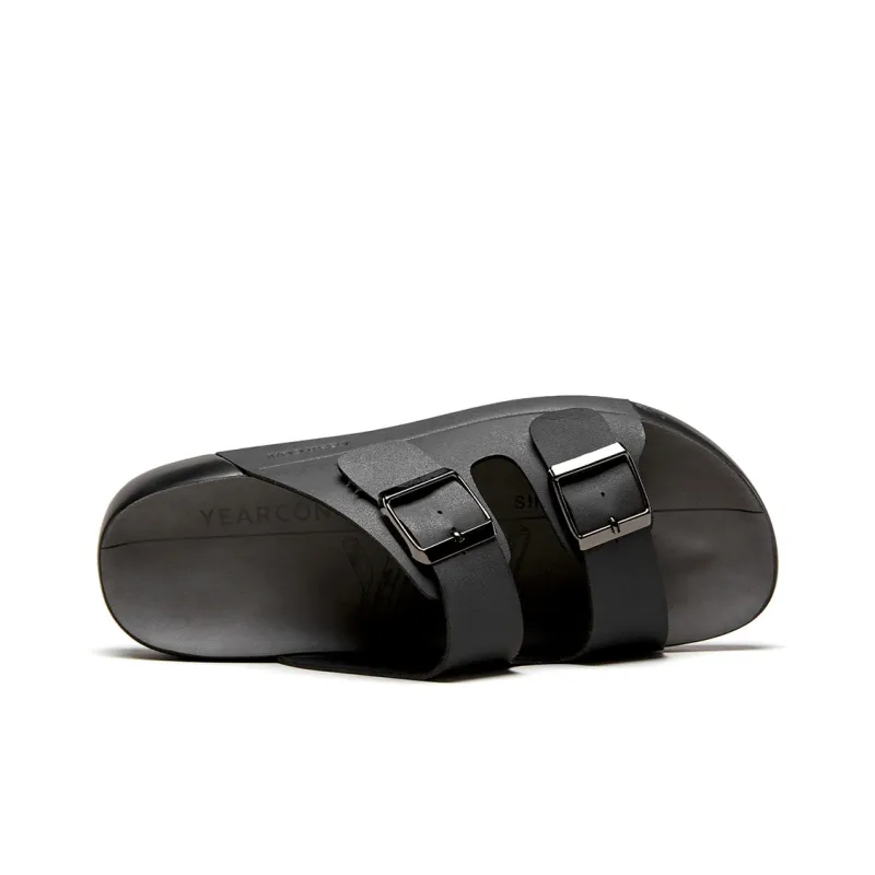 YEARCON Slide Slippers Men Brown-6