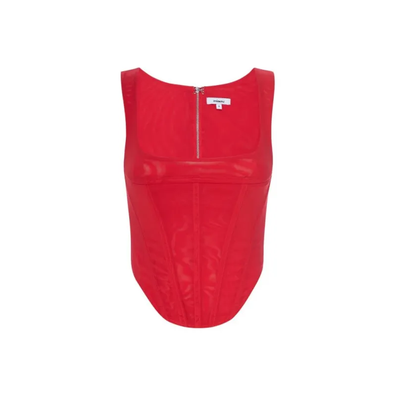 Miaou CAMPBELL CORSET Tank Tops Women's Scarlet-0